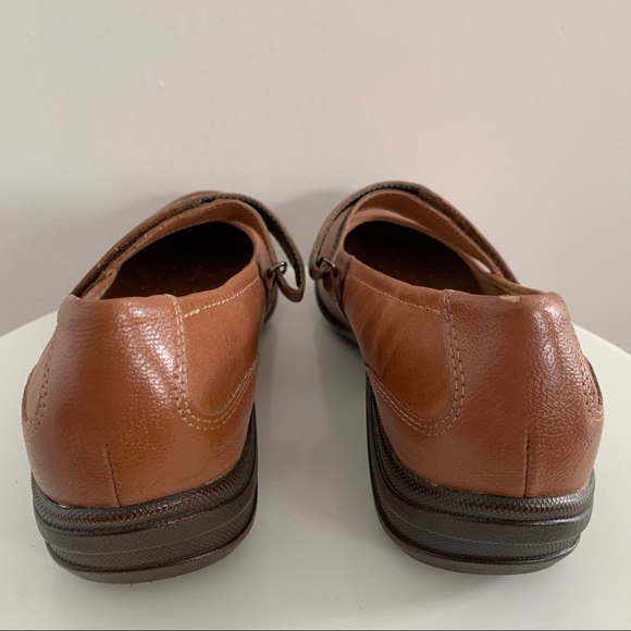 Hush Puppies Epic - Tan Leather Mary Jane Wedge - Size 8.5M - Picture 6 of 15
